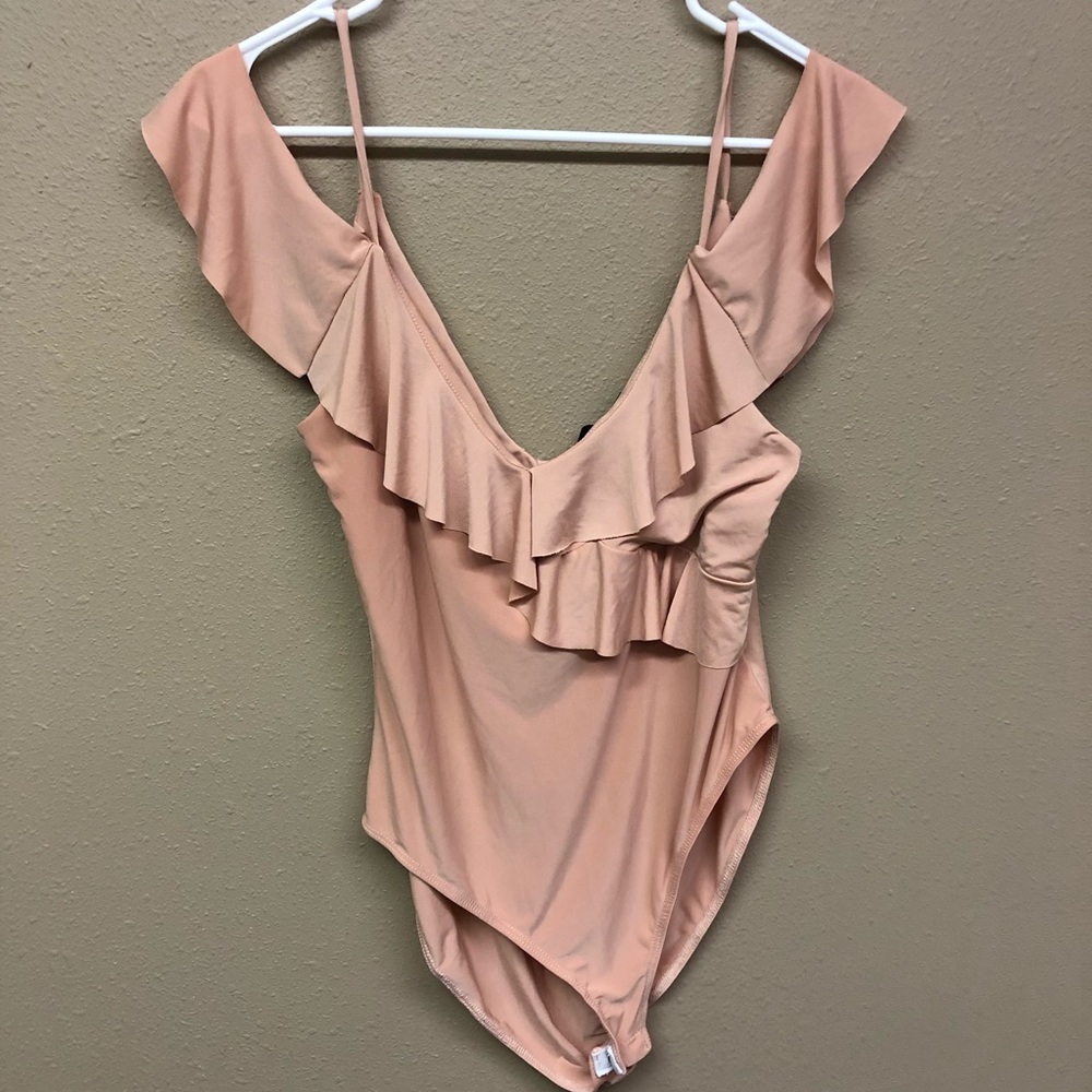 California stitch faux silk bodysuit